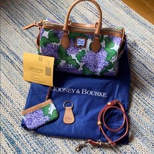 Dooney & Bourke Purple Hydrangea Satchel